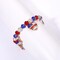 American Flag Bracelet Patriotic Bracelet for Women Girls Red White Blue Beaded Stretch Bracelet 4th of July Star Heart Star Charm Bracelet Jewelry Gift